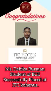 Debika IICE Hotel Management Institute Kurseong Student got job