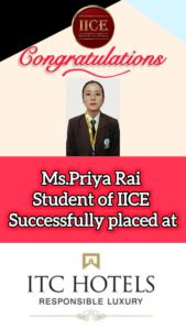 Priya IICE Hotel Management Institute Kurseong Student got job